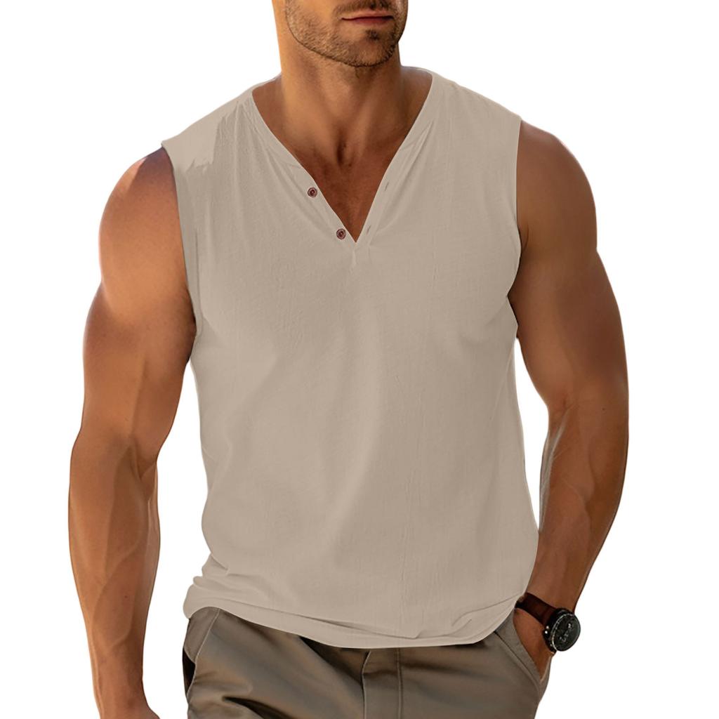 Herren Slim-Fit Casual Halbärmeliges Ärmelloses Base Layer, Fitness und Sport Outdoor Weste