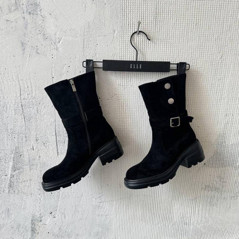 

Новые универсальные кожаные ботинки Мартин однотонные рукав толстая подошва нескользящие удобные большого размера женские ботинки круглый носок полусапоги женские 40 чёрный