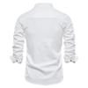 Camicia Sociale in Cotone da Uomo Tinta Unita Manica Lunga Camicia di Alta Qualità per Uomo Primavera Stand Casual Camicie da Uomo