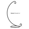 Elegant Moon Shape Basket Display Rack Beautiful Sturdy Wrought Iron Basket Display Stand Home