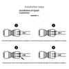 Water Filter Replacement Clamp for RO System Quick Disconnect Food-Grade BPA Free Fits Standard Size Household Water Purifier Parts