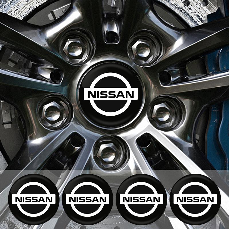 ABP3 56mm Aluminum Alloy Car Wheel Center Decal Hub Sticker For Nissan X-trail Qashqai Note Juke leaf Sentra Patrol Car Styling