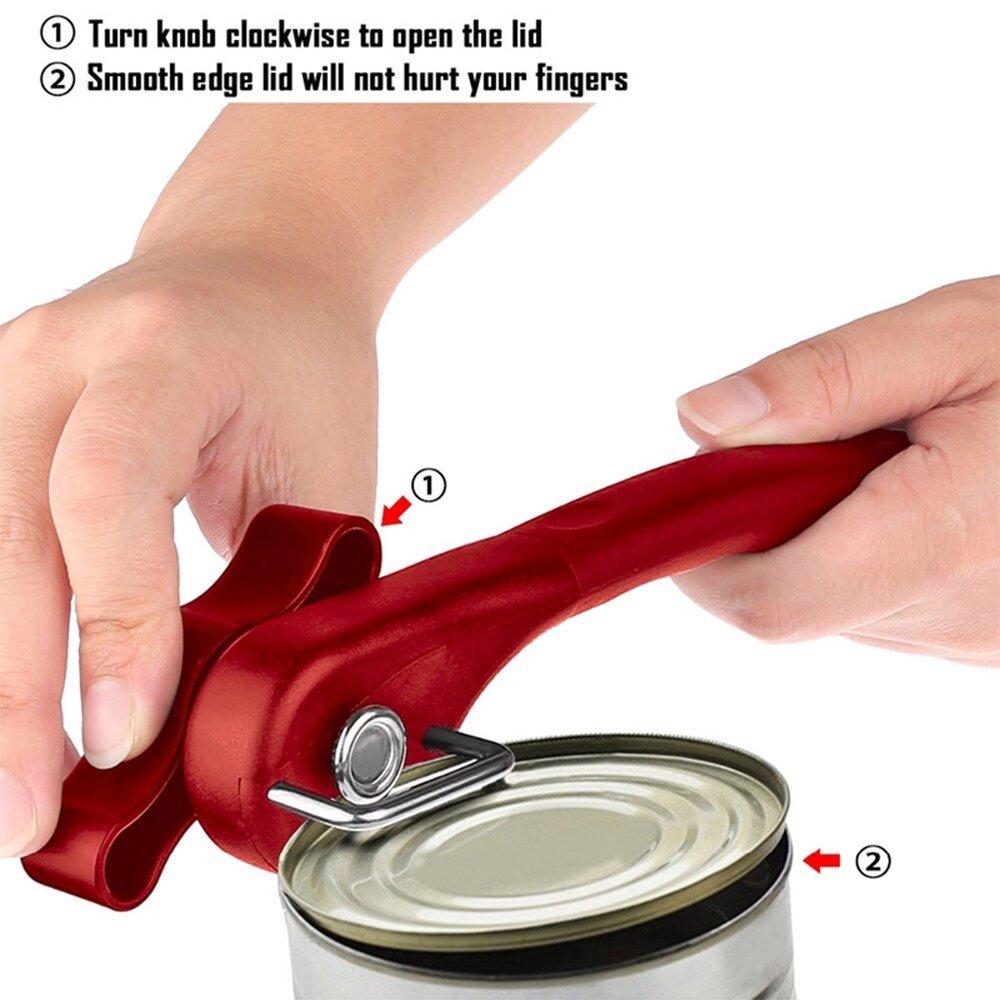Can Opener Handheld Stainless Steel Manual Can Opener Kitchen Tool Simple Manual Metal Can Opener