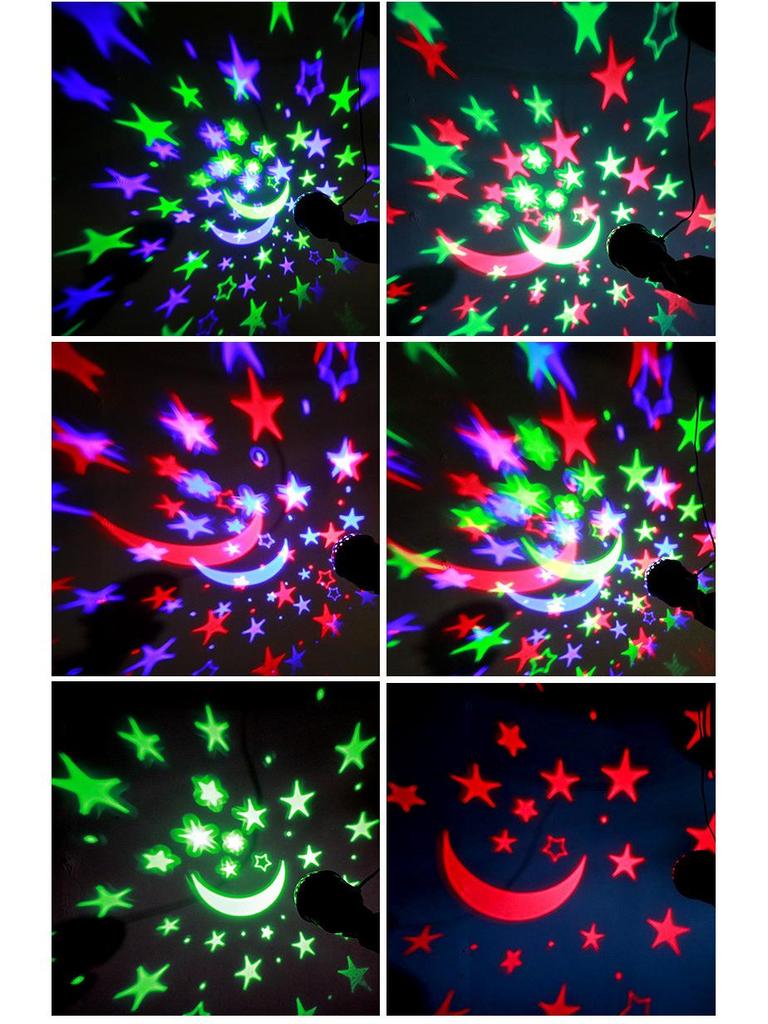 Bluetooth Music Stand with USB 5V: Seven-Color Rotating Sound-Controlled Magic Ball Stage Light