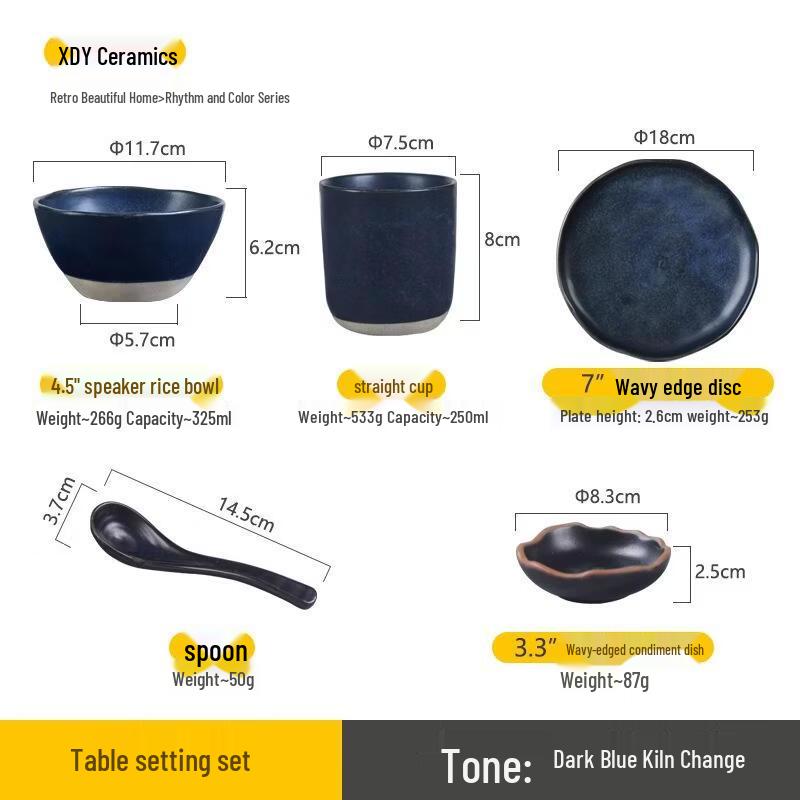 ROYUGO Japanese Ceramic Tableware Set