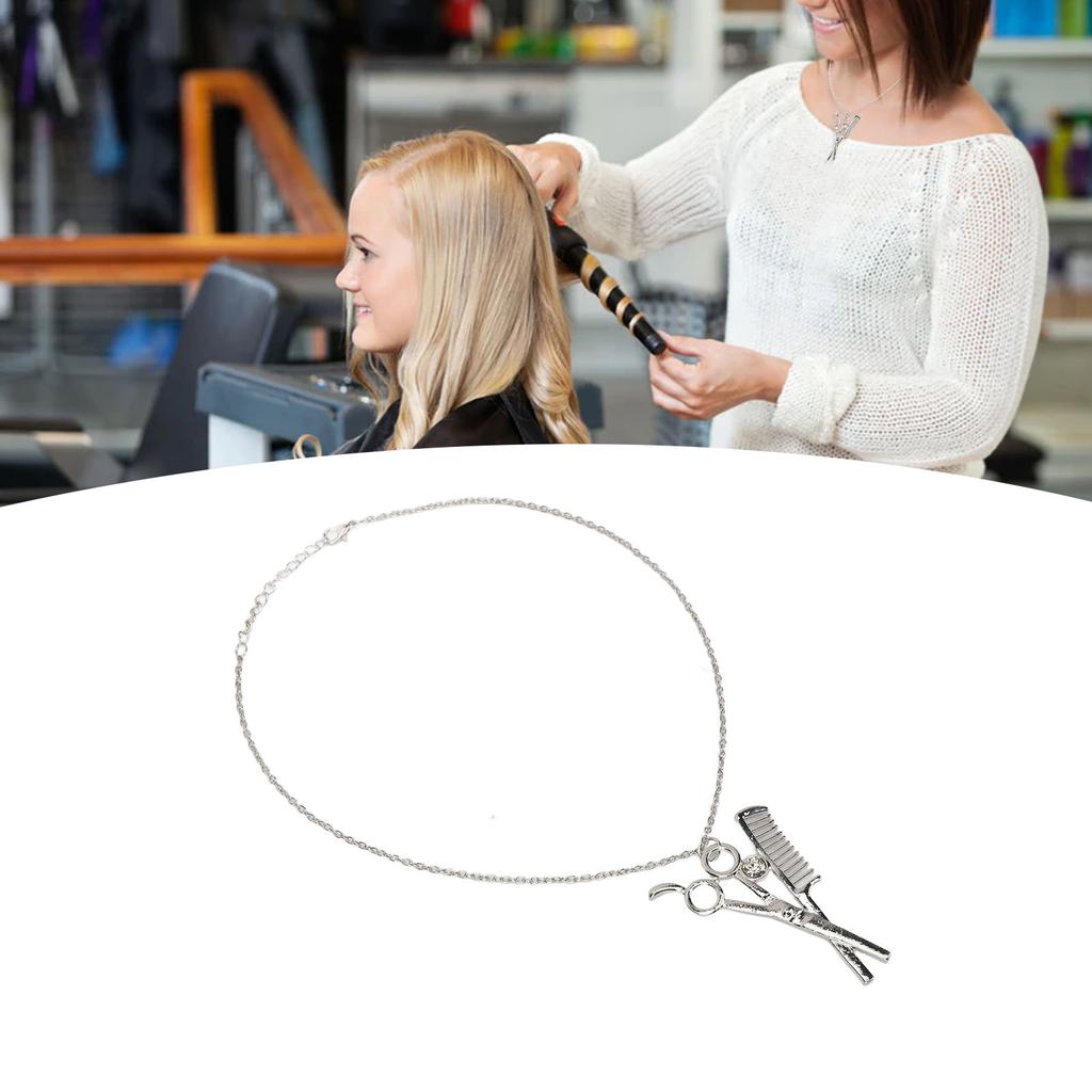 Sax Kam Hänge Halsband Legering Sax Kam Prydnader Utsökt Hår Stylist Hänge