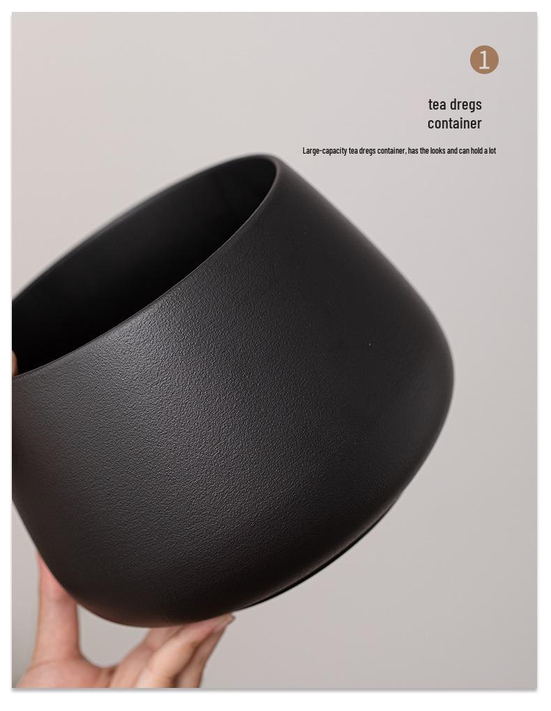 Jian Shui Ceramic Tea Waste Bowl & Brush Set
