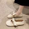 2024new Soft Sole Single Shoes Comfortable Flat Bottom Casual Simple All-match Mary Jane Bowknot Shoes for Women Summertime