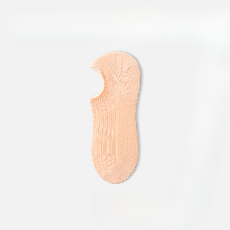 

Женские летние тонкие носки-следки с неглубоким вырезом, невидимые, нескользящие, не спадающие при потении 1 pair розовый/оранжевый