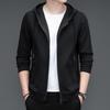 Spring Men's Sweatshirt, Sports Style Solid Color Jacket, Loose Casual Hooded Men's Versatile Cardigan