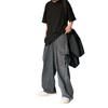 Japanese Retro Wide-Leg Casual Denim Pants with Large Pockets for Men and Women