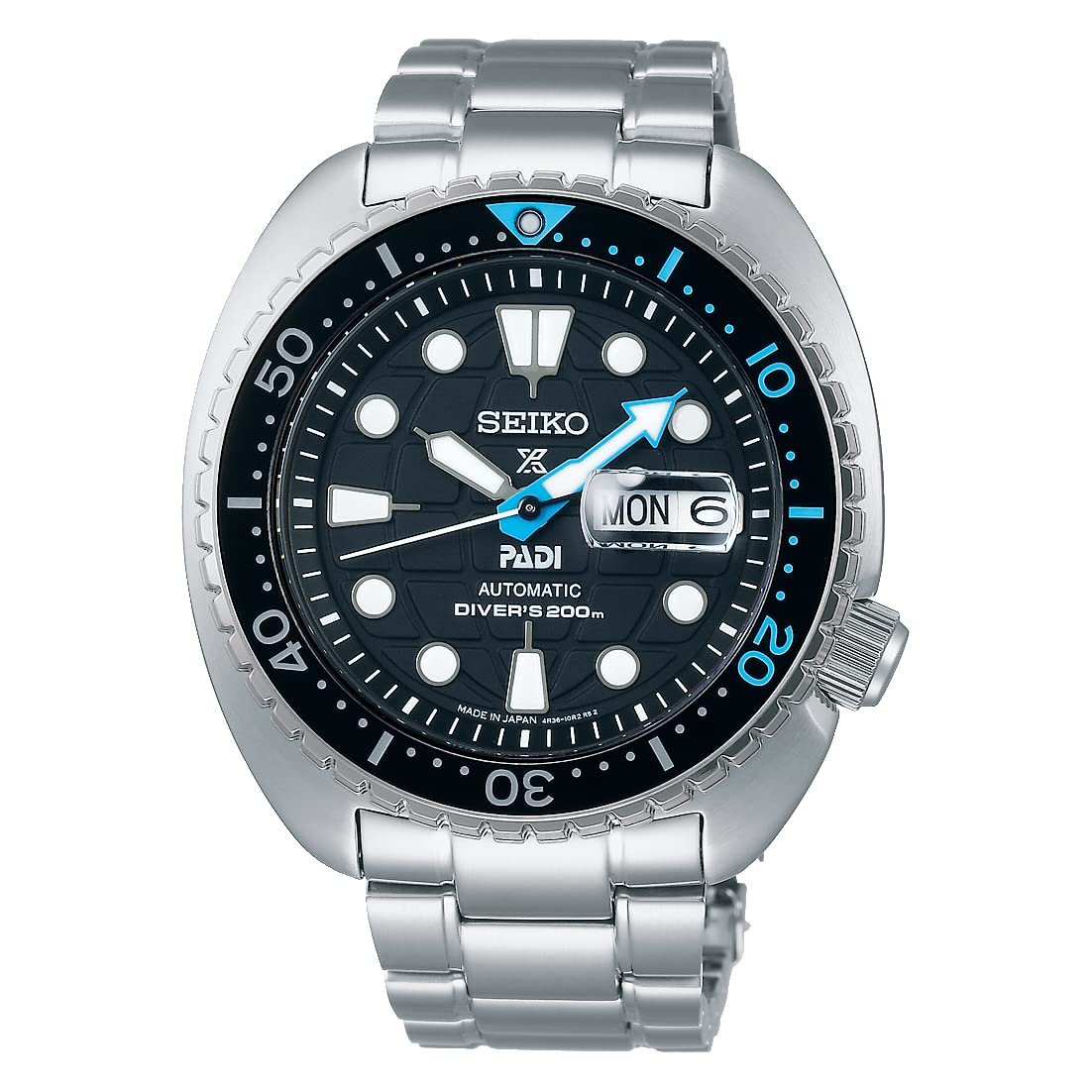 

Seiko PROSPEX Mechanical Automatic PADI Special Edition Turtle Sapphire Made in Overseas Model Diver s Watch, 200m, Crystal, SRPG19, Japan, Men s,