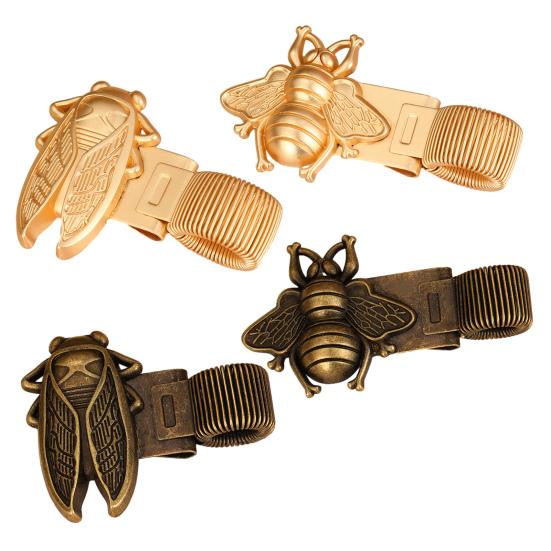 Insect Themed Metal Pen Spring Vintage Metal Clamp for Bee/Cicada Design Clip with Notebooks Journals School