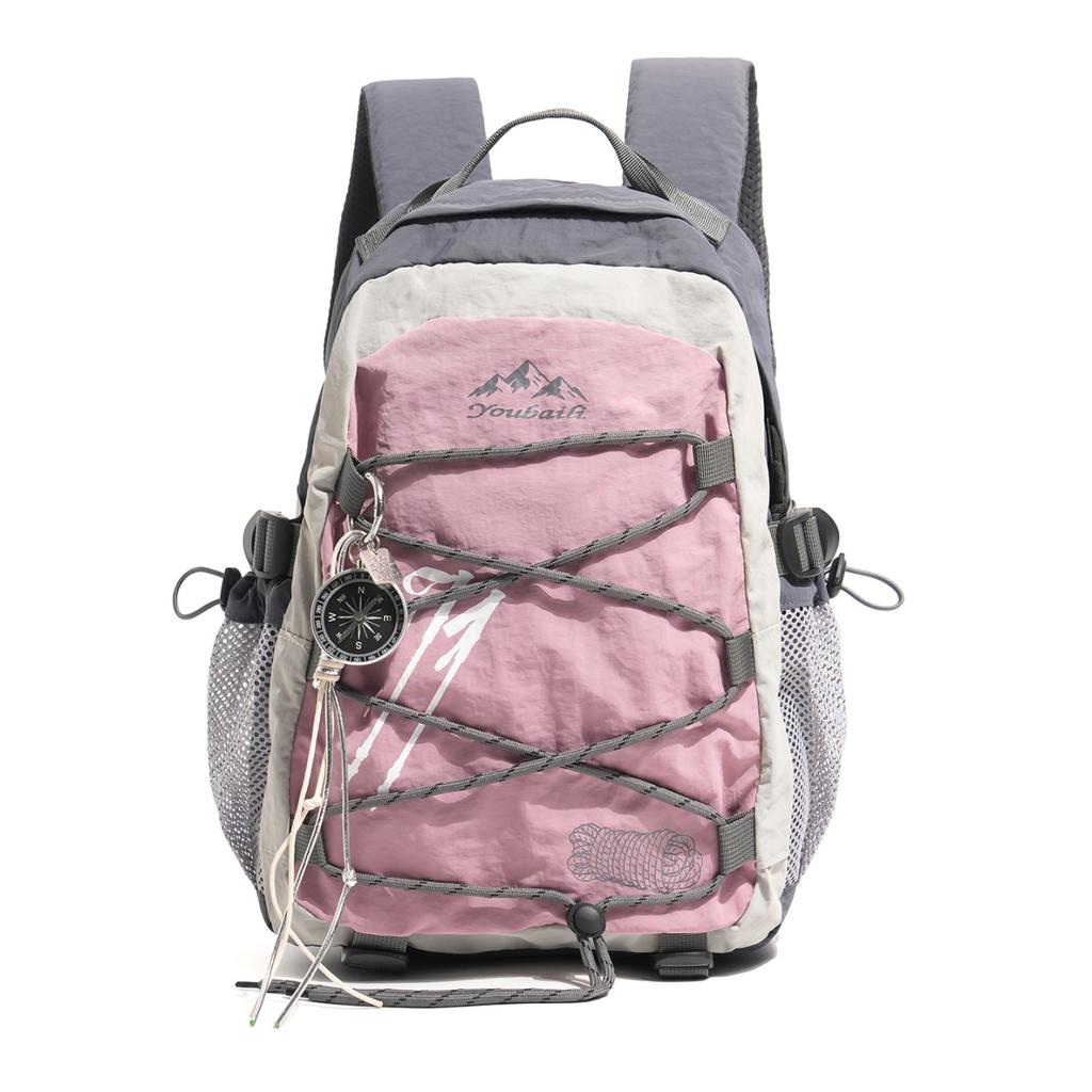 Schoolbag Outdoor Sports Wind Large Capacity Shoulder Bag Men's and Women's 1011 New Going Out Lightweight Backpack Hiking Hiking Bag