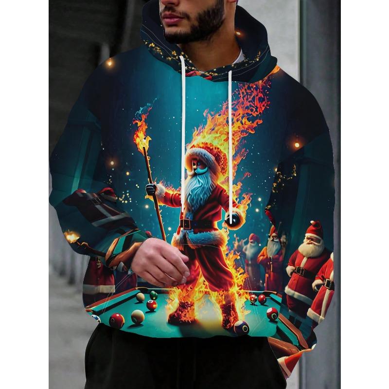 Men's Autumn and Winter 3D Printed Hooded Fashion Versatile Trend Breathable Casual Hoodies & Sweatshirts (men’s)
