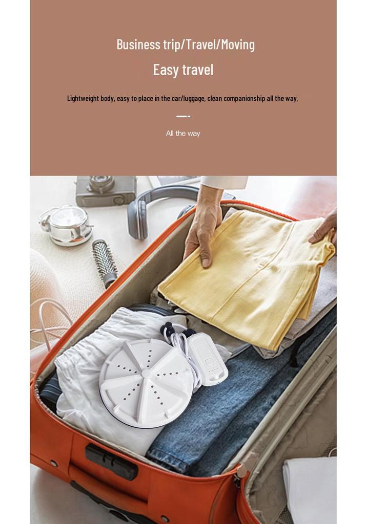 Portable Mini Washing Machine for Dorms - Ideal for Underwear