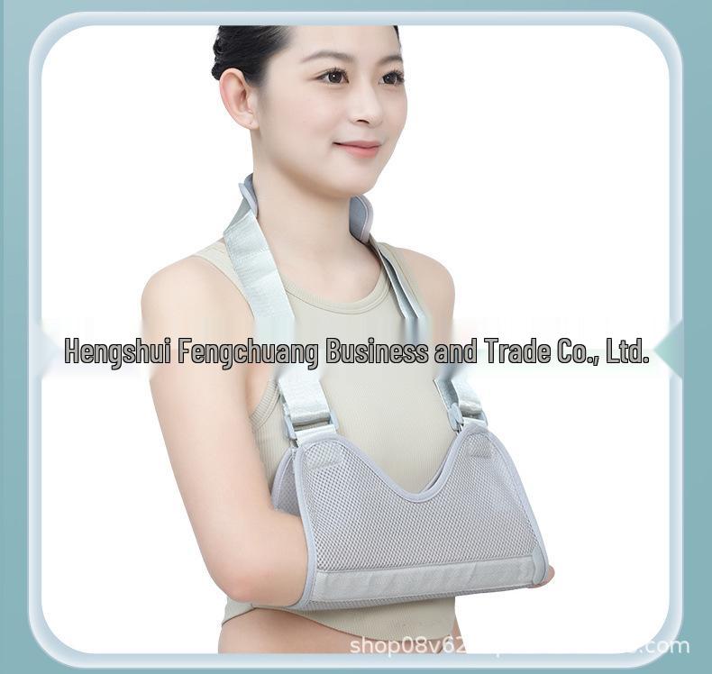 

New Model Gray Arm Sling: Shoulder, Neck, Wrist, and Forearm Support for Fractures Large
