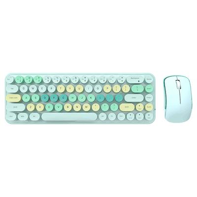 Tastatur-Maus-Kombinationsset, 2,4 g, 68 Tasten, bunte kabellose Tastatur, tragbare Gaming-Tastatur für Bürocomputer und iOS-System