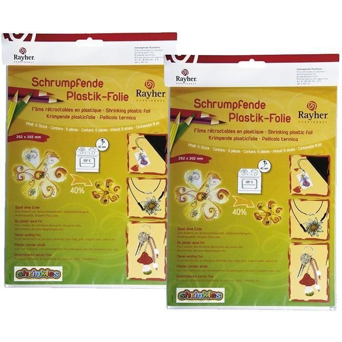 Shrink Plastic Kit - 10 White and Frosted Shrink Films