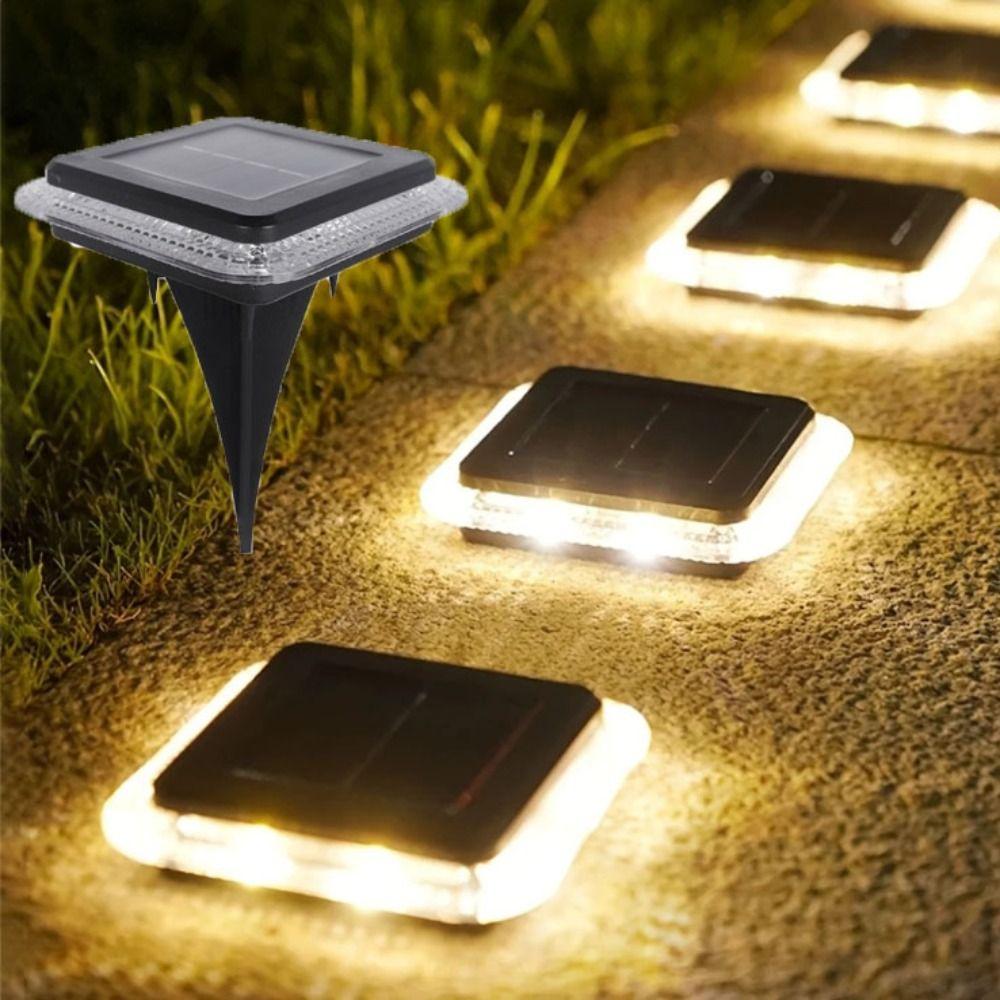 Waterproof Solar Ground Lights Sensor LED Floor Lights Energy Saving Solar Buried Light  Lawn