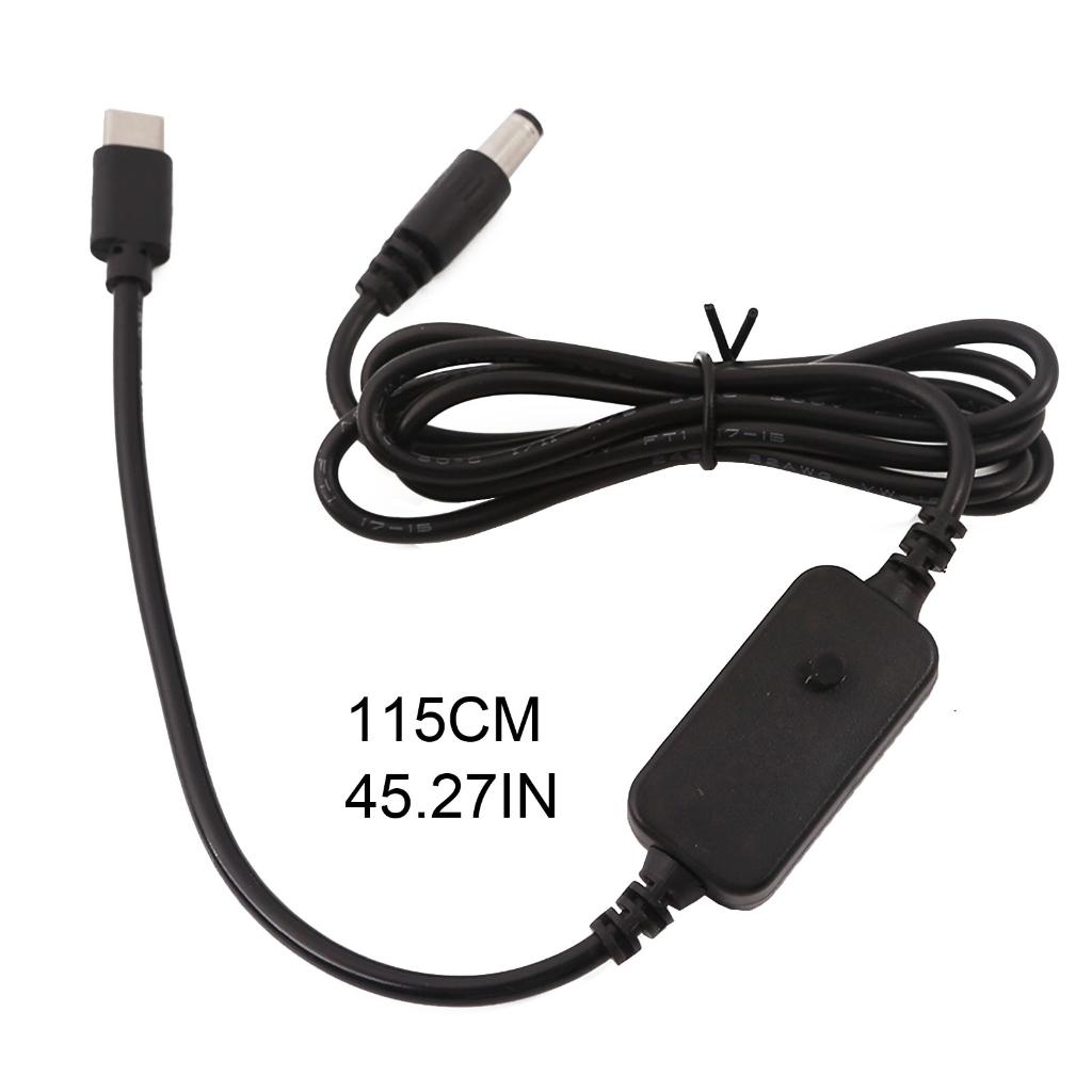 USB C To 5V 9V 12V 15V 20V 2.5mm/3.5mm/4.0mm/5.5mm Adjustable Voltage Cable with LED Dislpay for Toy Games Speaker