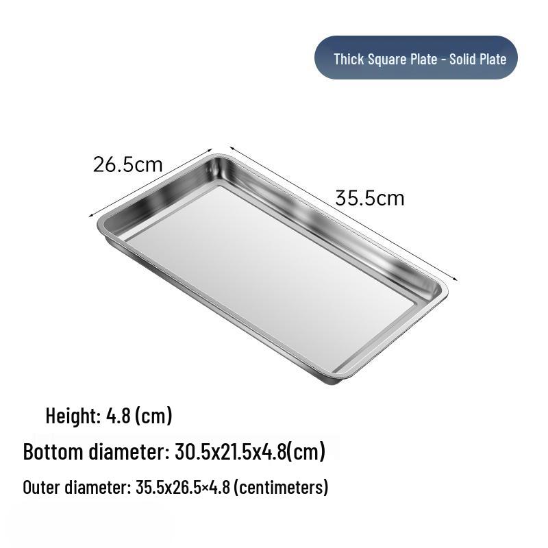 Tangyu Stainless Steel Rectangular Multi-purpose Tray