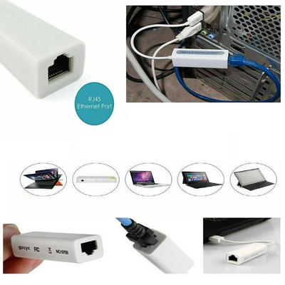Cabo conversor adaptador USB 2.0 para RJ45 LAN Ethernet para MacBook Air Laptop PC