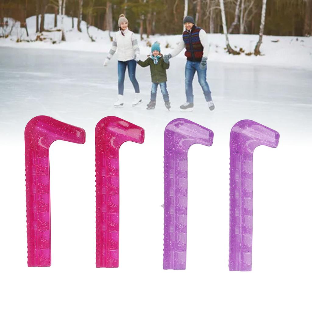 Ice Skate Guard Double Color Hard Plastic Cuttable Ice Skate Blade Cover for   Skate