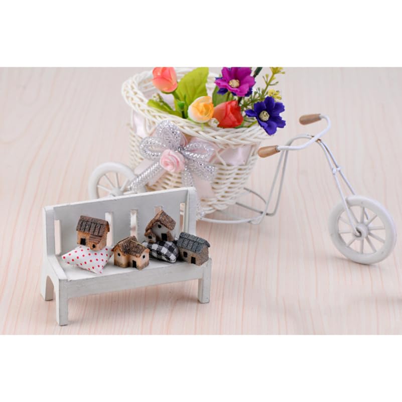 iplusmile 16 Pieces Miniature Miniature Micro Miniature Landscape Miniature Village DIY Figurine Micro Landscape Ornaments Houses, Gardens, Decor,