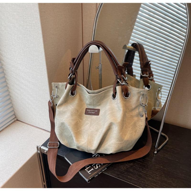 Retro and Casual Style Simple Hand-held Bag with Shoulder and Underarm Tote Single-shoulder Crossbody Bag Casually
