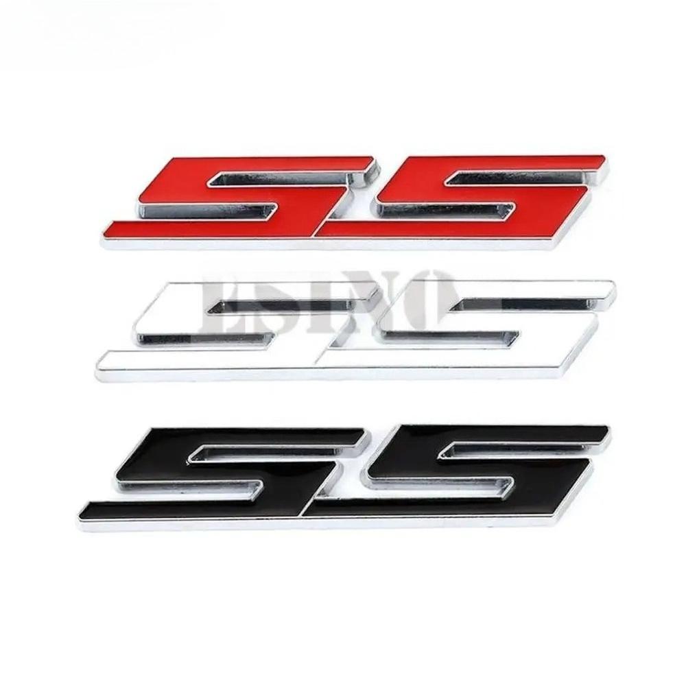 1Pc New SS Car Styling 3D Metal Chrome Zinc Alloy Emblem Car Body SS Front Grill Badge Sticker Decal for Camaro SS