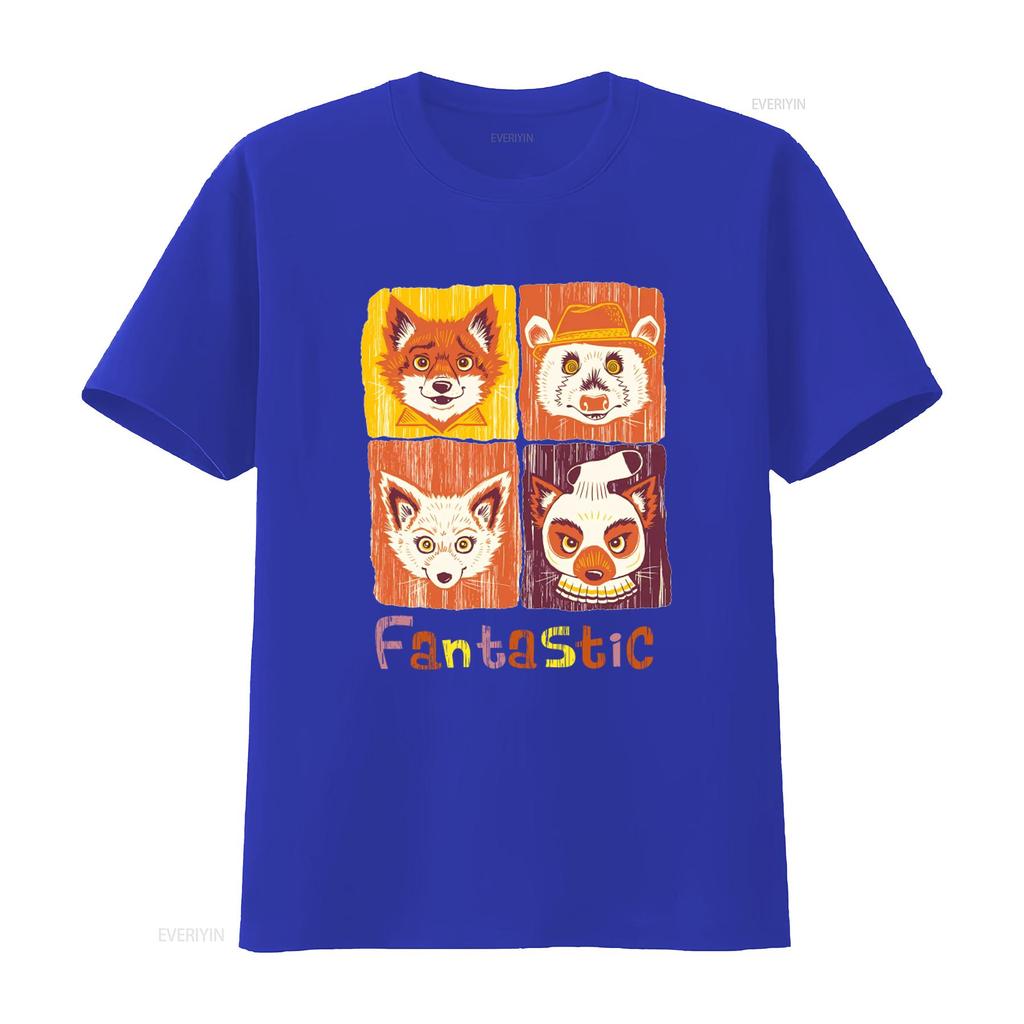 Fantastic Mr Fox Original Art T Shirt Wes Anderson 100 Cotton Cool Animal Print for  Vintage Washed Fashion Stylish Stretched