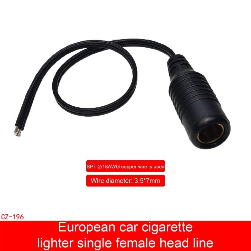 Full Length 35cm Motorcycle Power Socket Cable Female DIN Plug Cord Compatible for MERIT Charging Port