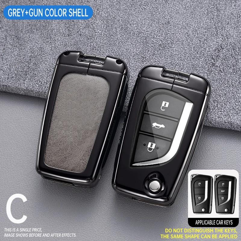 

Car Key Case Cover Alloy Folding For Toyota Auris Corolla Avensis Verso Yaris Aygo Scion TC IM Camry RAV4 Forturner Hilux чёрный
