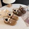 Children Flats Shoes  Winter Warm Plush Cotton Snow Boots Soft Sole Anti-Slippery Footwear Girl First Walker Casual Shoes
