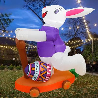 Easter Bunny Inflatable Outdoor Decoration Ornament for Holiday Outside Home