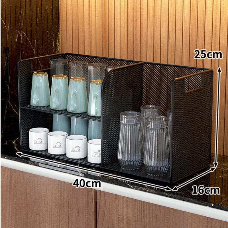 Простой современный металлический настольный подстаканник для гостиной стеллаж для хранения чашек офисный стол шкаф кофейный стакан 2929₽