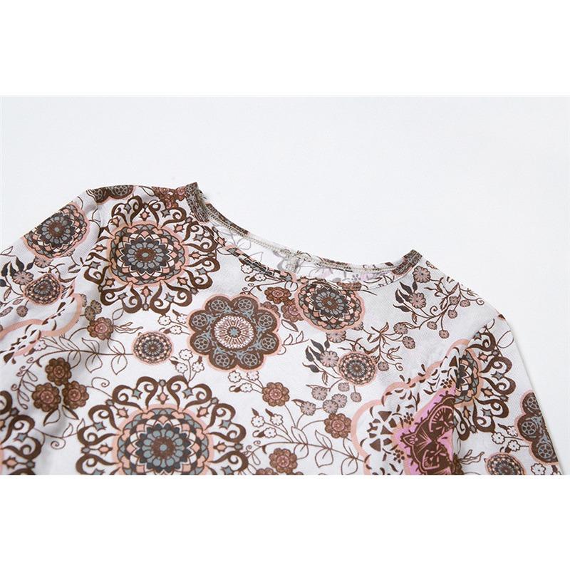 Women's Sexy Backless Printed High Waist Tight Hipster Sports Fitness Jumpsuit