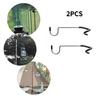 Stainless Steel Light Stand Holder Hooks Portable Tent Pole Lamp Hanger Hunting Fishing Lantern Hanger Camping Outdoor Supplies