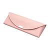 Pearl Glasses Case Semi-Hard Stylish Women's Men's Cute Dull Pastel Color Synthetic Leather Magnetic Closure Glasses PC Glasses Reading Glasses Pink
