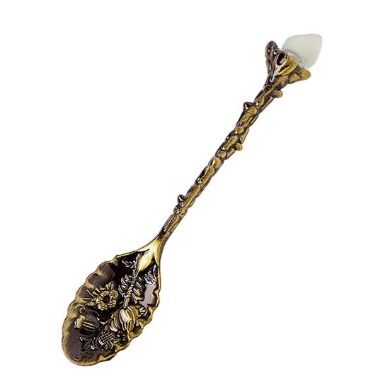 Koffielepel Kristallen Kop Vintage Dessertlepel Ergonomische Handgreep Tafelgerei voor Precieze Kruiding Serveren van Desserts Elegante Keukengerei