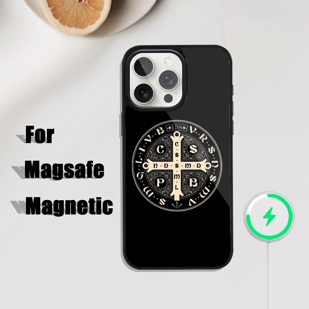 

Orthodox Cross Icon Phone Case For iPhone 17,16,15,14,13,12,11,Pro,Max,Plus,Mini,SE4,E Magnetic Magsafe Wireless Charging iPhone17promax