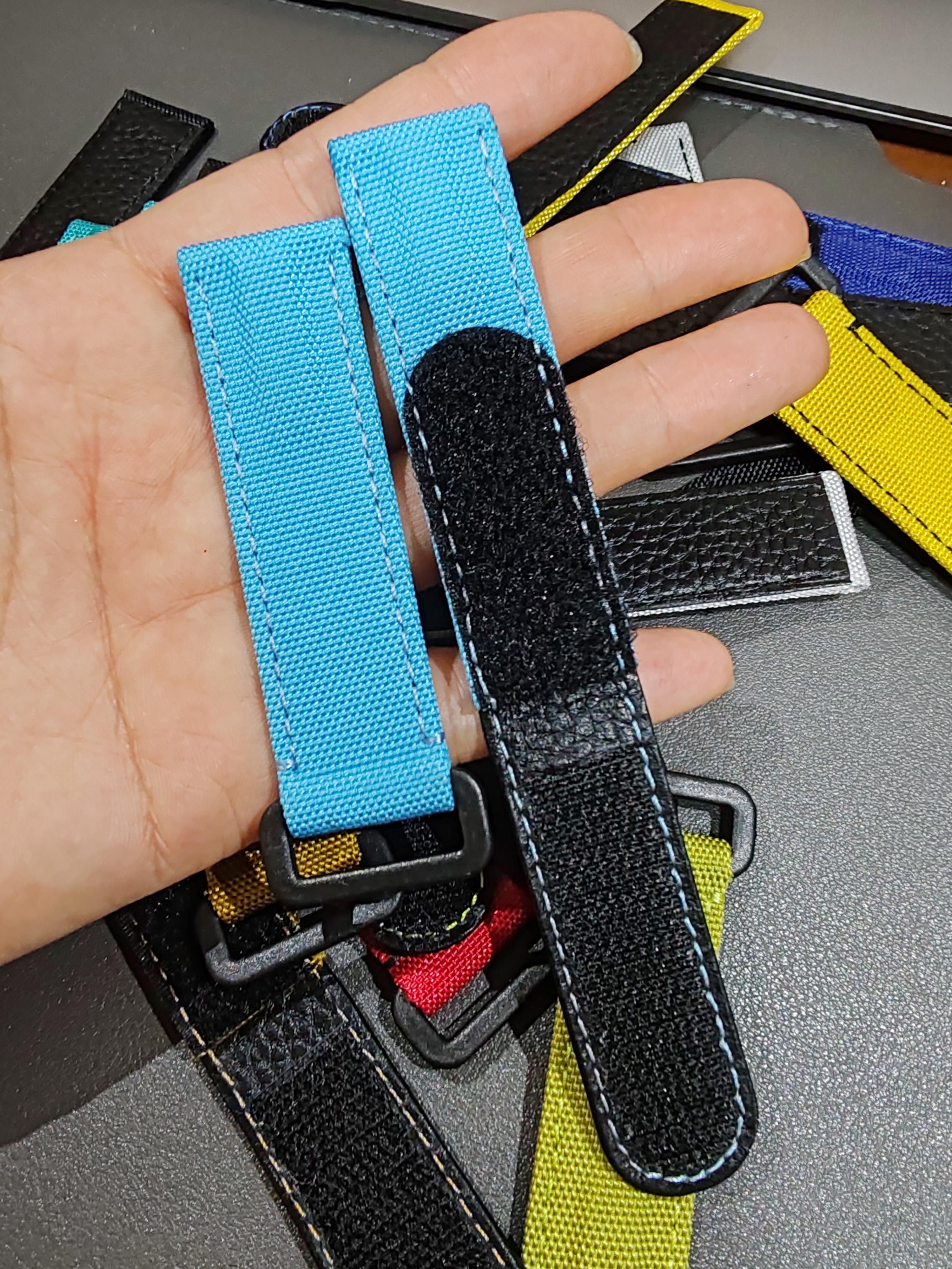 

20mm Hook and Loop Fastener Canvas Watch Strap Male for Rolex Daytona Omega Seahorse Rudder Bay Seiko Nylon Watchband 20mm