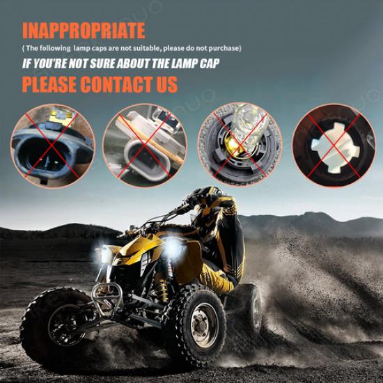 For Honda Pioneer 500 700 2014-2021 LED Bulbs Headlights Lights Super Bright 2pc