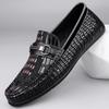 Herren Mokassins mit Krokodilmuster aus echtem Leder - Vielseitiger Business & Casual Stil
