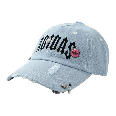 adidas Design Logo Originals Șapcă de Baseball din Bumbac Pălării Femei Albastru KW1276