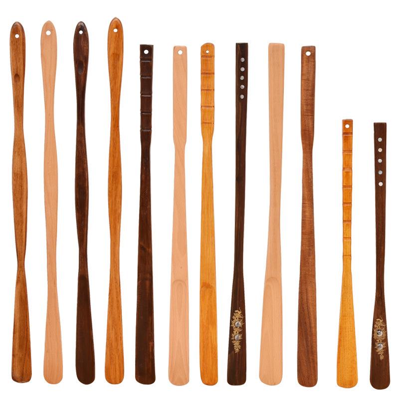 75cm Wooden Shoehorn | Easy Shoe Lifter & Adjustable Handle for Convenient Use
