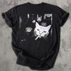 Letnie koszulki Harajuku z grafiką liter Y2k Top z nadrukiem kota Damskie Oversize'owe koszulki High Street Streetwear Vintage Koszulki Ubrania