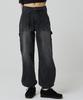 MAGOODGAN Jogger 7723 Carpenter Wide Fit Dark Grey Denim Jogger Pants