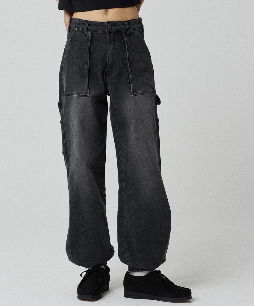 MAGOODGAN Jogger 7723 Carpenter Wide Fit Dark Grey Denim Jogger Pants